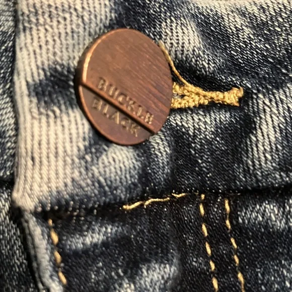 Buckle Black Distressed Skinny Blue Jeans - Picture 5 of 8